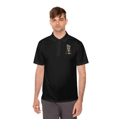Sport Polo Shirt with Cool Dog Design