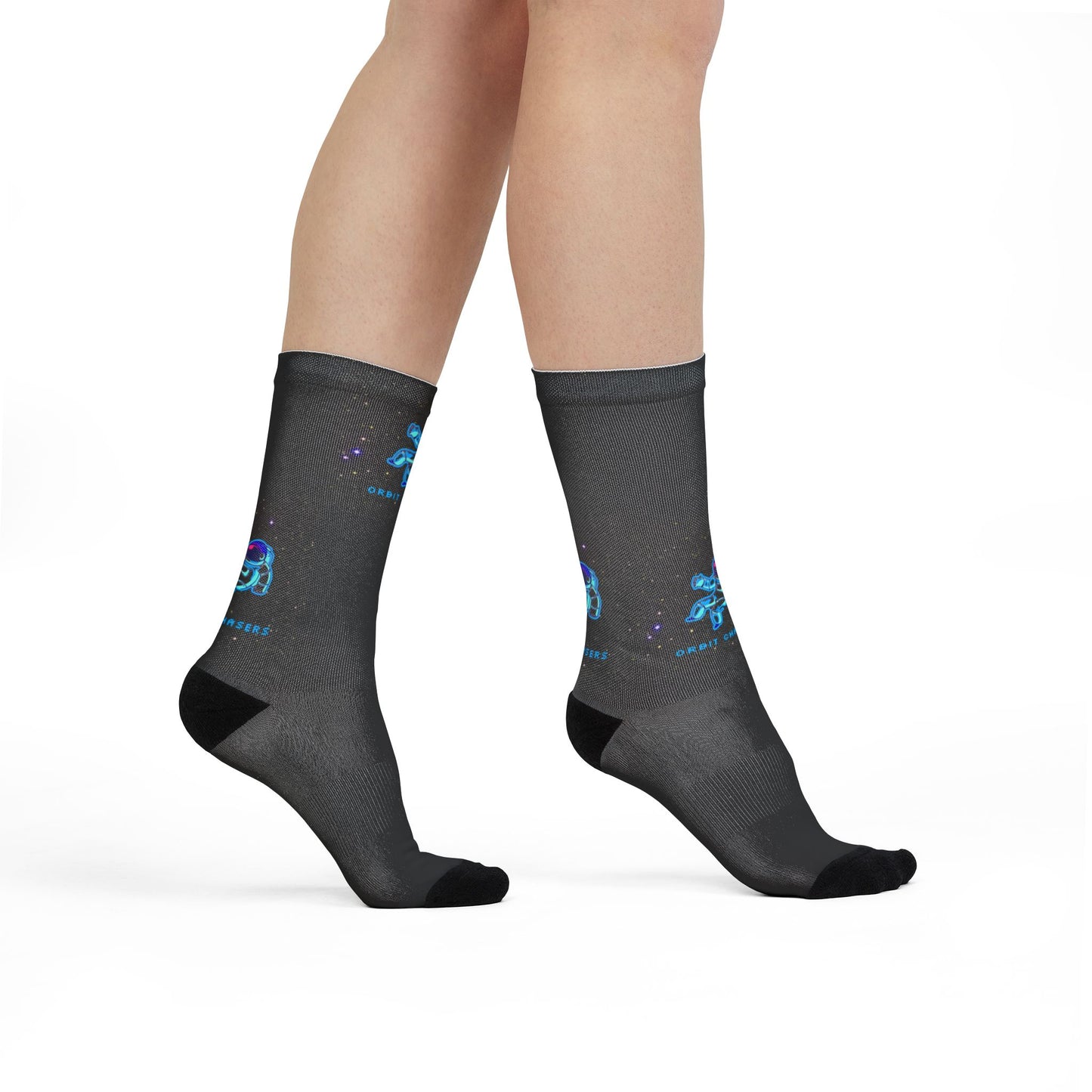 Astronaut Sublimation Crew Socks | Galaxy Vibe | Perfect Gift for Space Lovers | Fun Fashion Socks | Unique Dress Socks