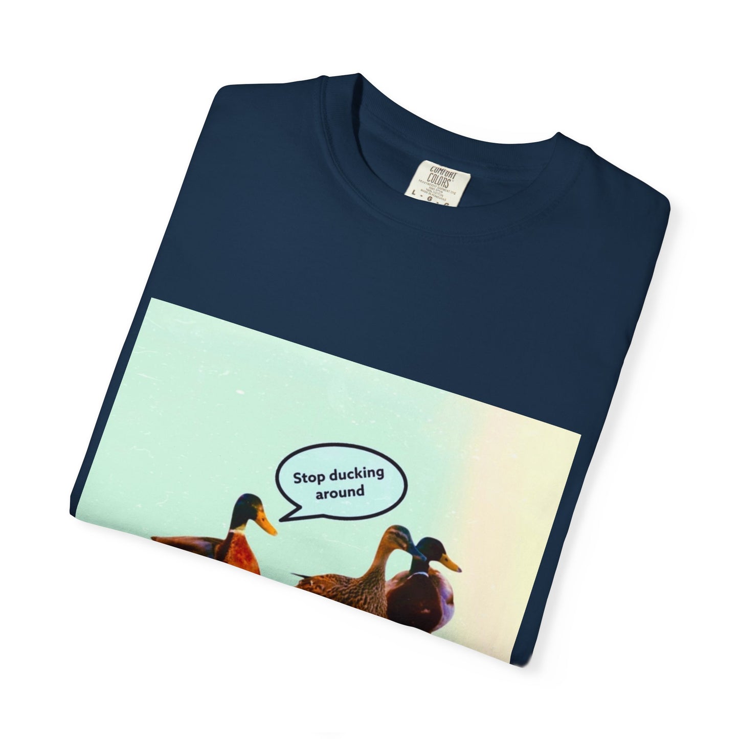 Quirky Duck Conversation T-shirt, Fun Graphic Tee