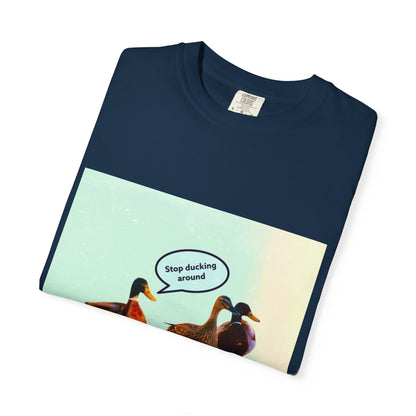 Quirky Duck Conversation T-shirt, Fun Graphic Tee