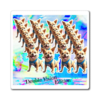 Playful Dog Magnets, Pet Lover Decor, Fridge Magnet, Gift for Dog Owners, Cute Chihuahua Art, Fun Home Accessory