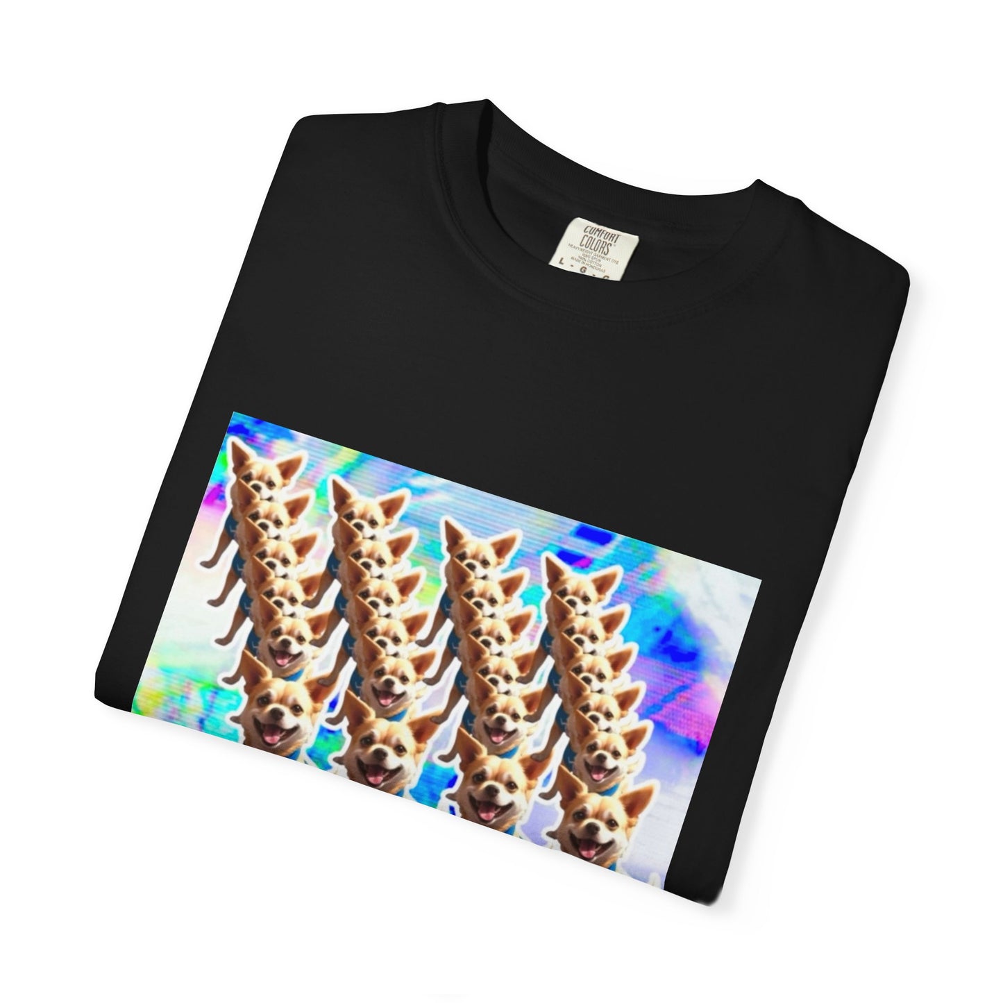 Vibrant Dog Lover Unisex T-shirt | Casual Wear, Pet-Themed Gift, Unique Graphic Tee, Fun Gift for Dog Owners, Colorful Art Shirt