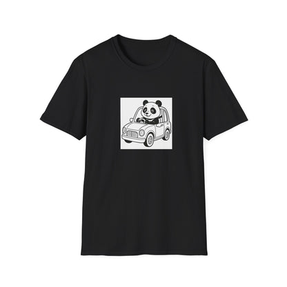 Cute Panda Driving T-Shirt, Funny Animal Tee, Gift for Animal Lovers, Birthday Present, Casual Wear
