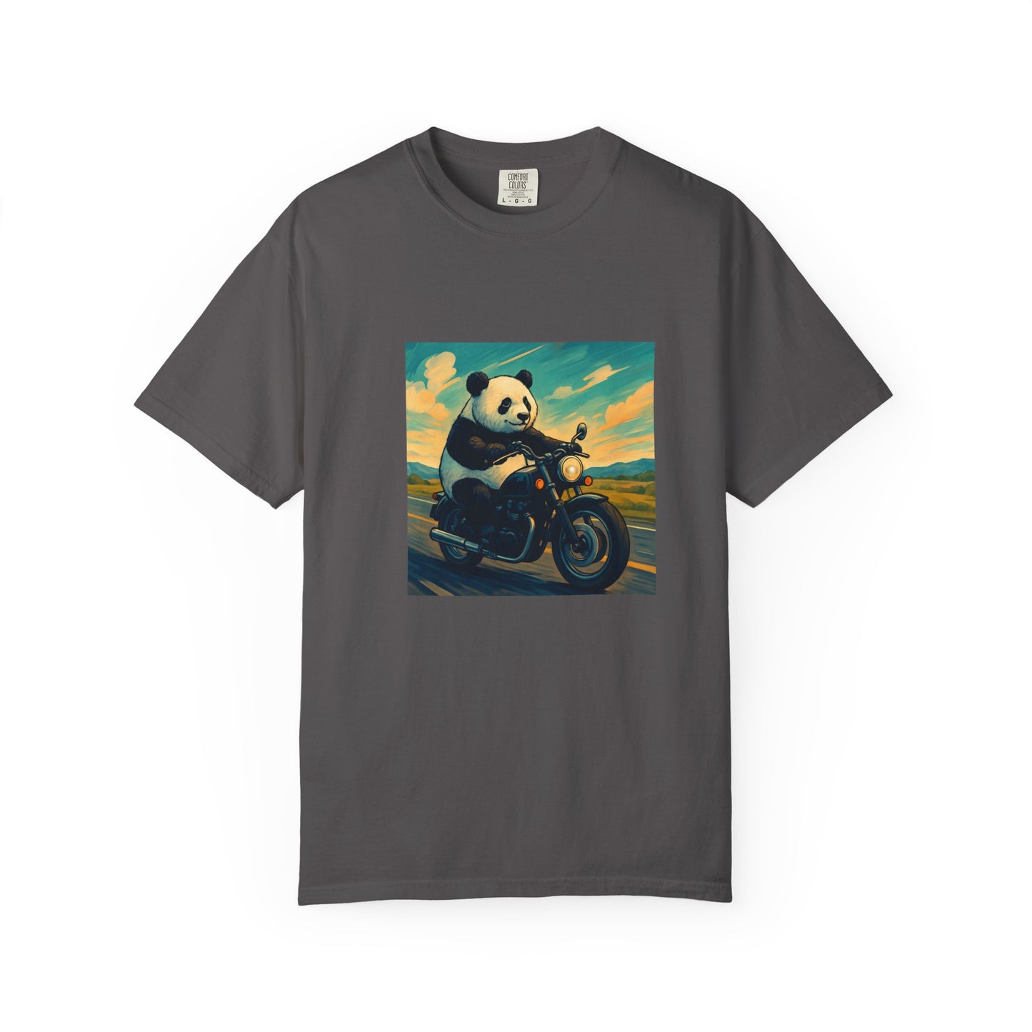 Panda Motorcycle T-Shirt, Funny Gift, Animal Lover Apparel, Casual Wear, Unique Graphic Tee