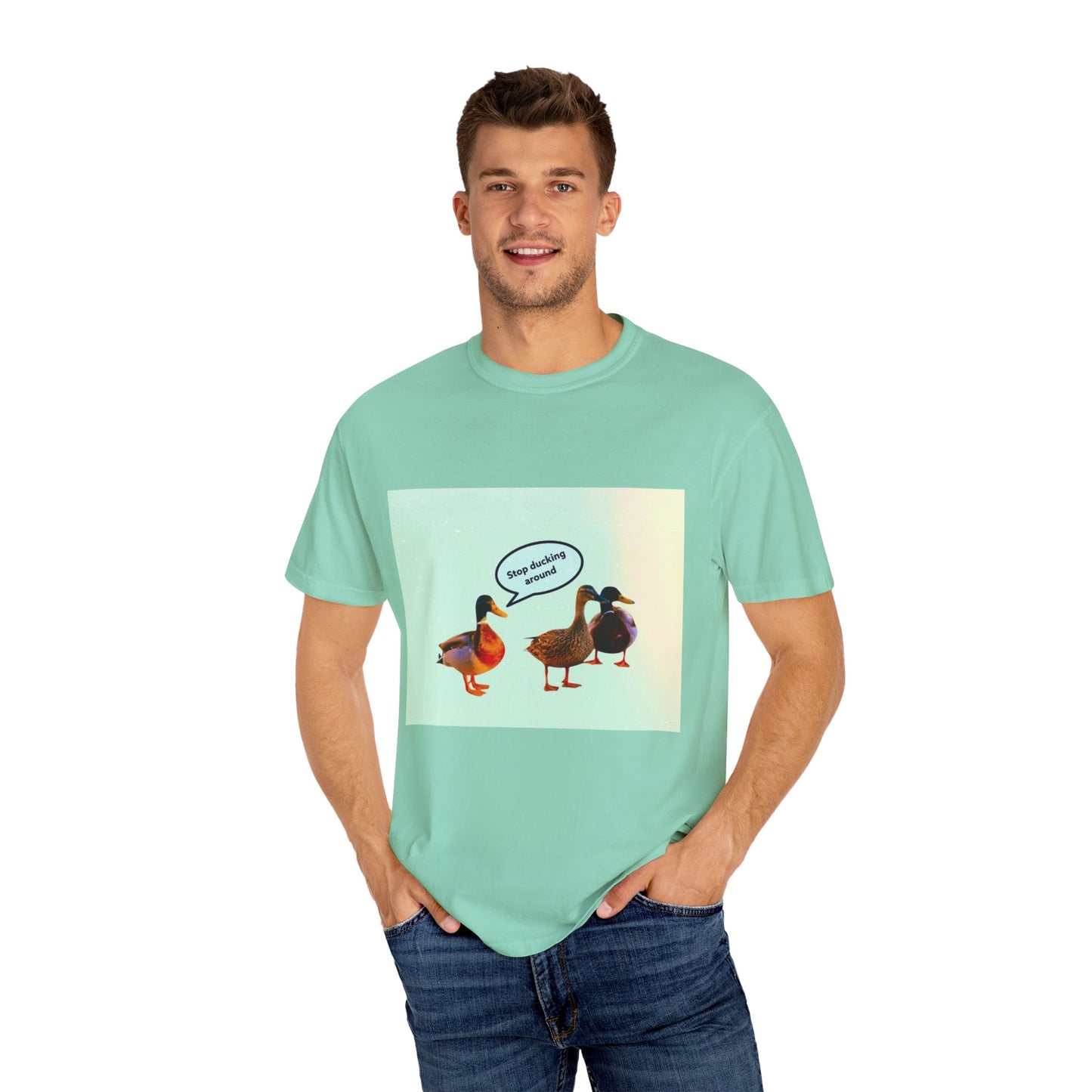 Quirky Duck Conversation T-shirt, Fun Graphic Tee