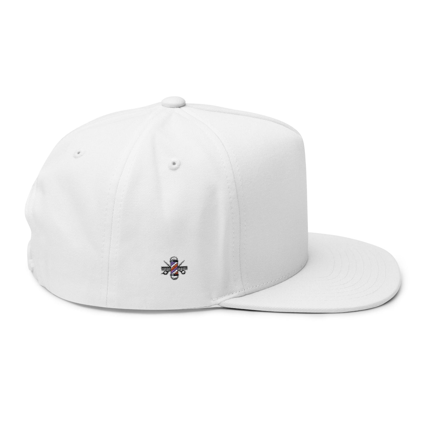 Stylish Embroidered Flat Bill Cap for Trendsetters, Adjustable Snapback