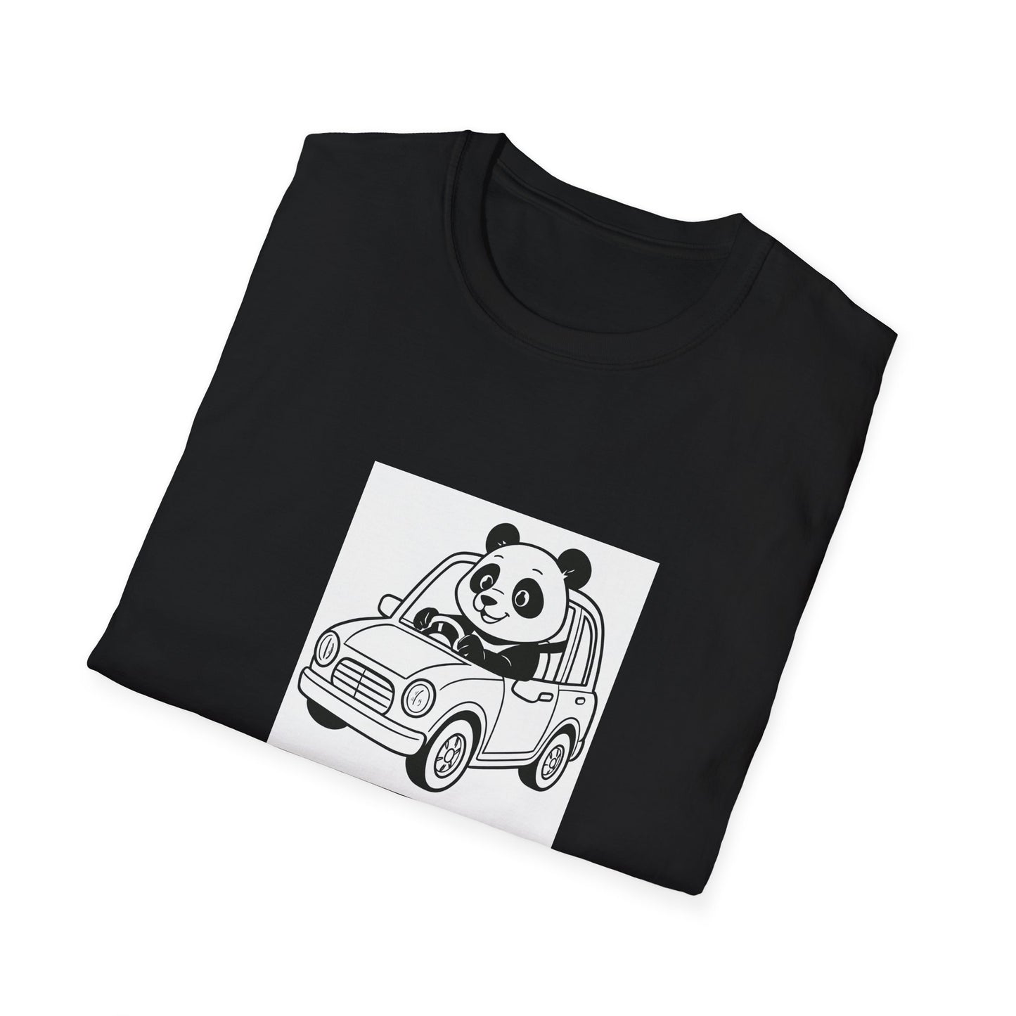 Cute Panda Driving T-Shirt, Funny Animal Tee, Gift for Animal Lovers, Birthday Present, Casual Wear
