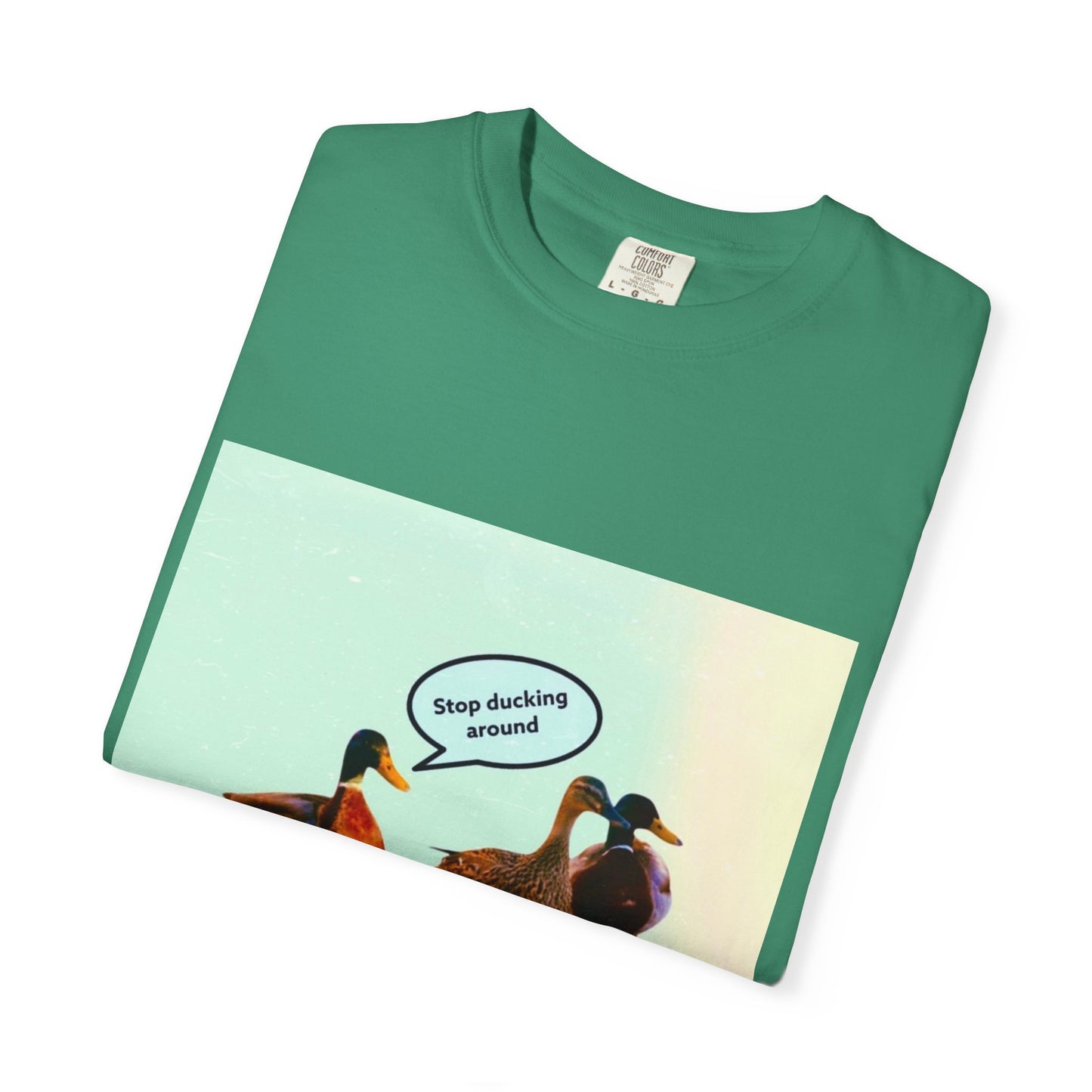 Quirky Duck Conversation T-shirt, Fun Graphic Tee
