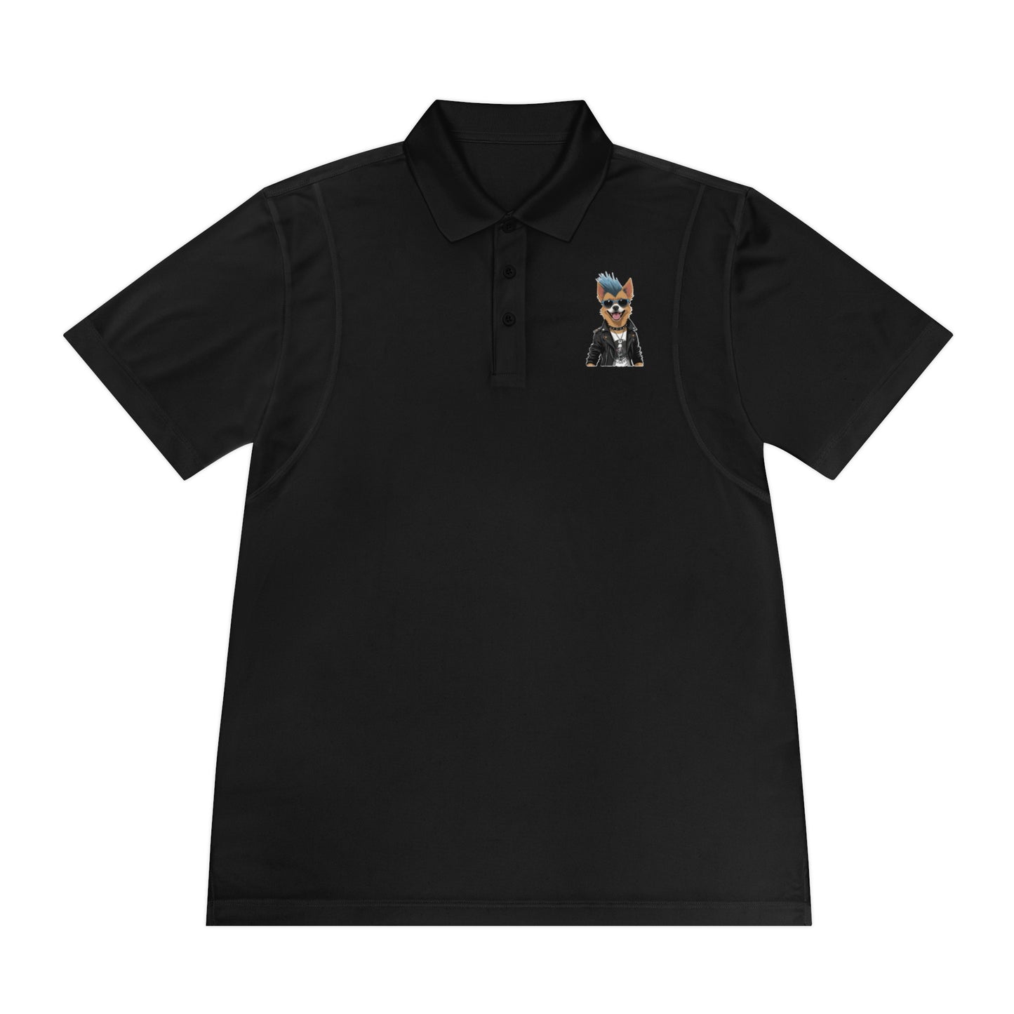 Sport Polo Shirt with Cool Dog Design