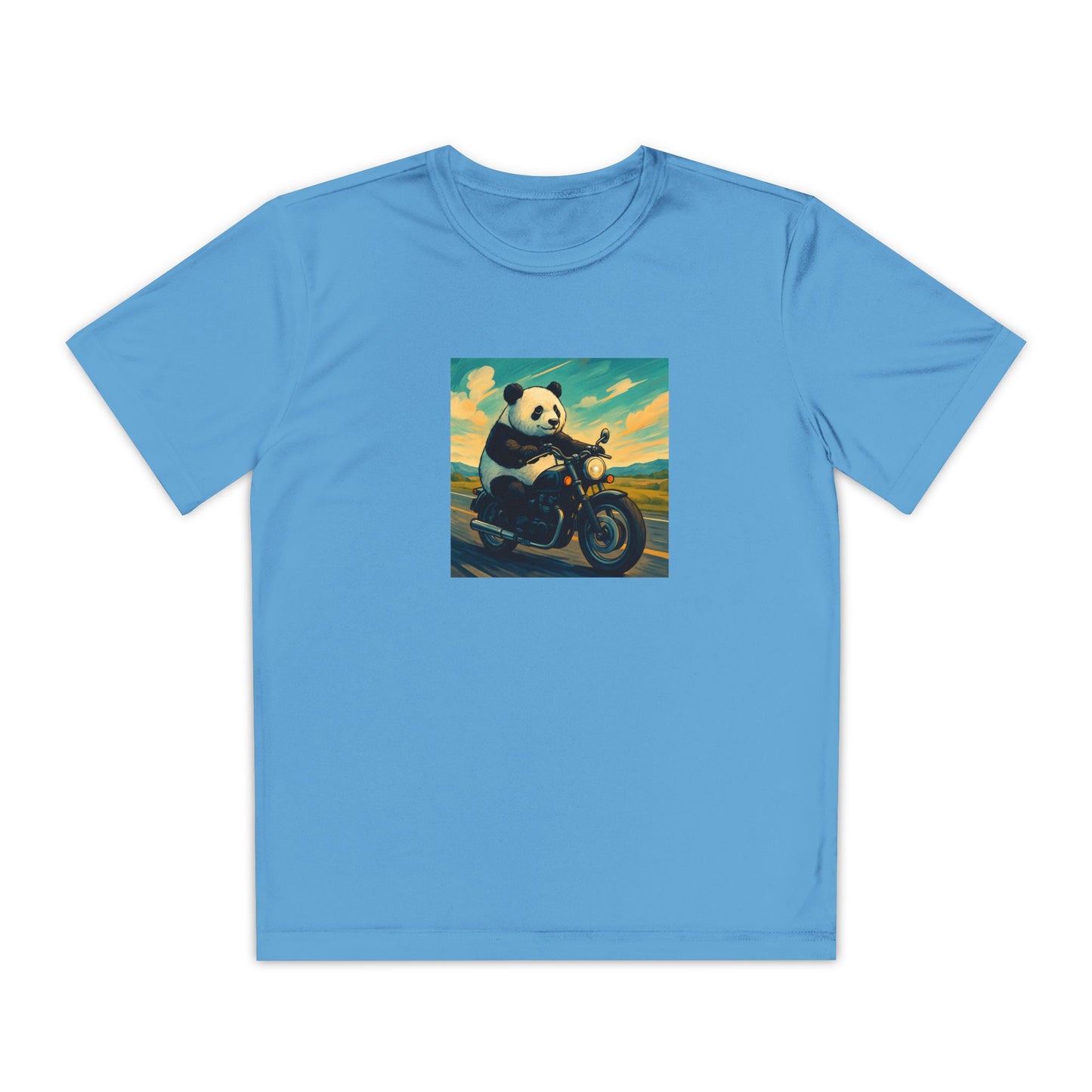 Panda Motorcycle Youth Tee | Fun Kids T-Shirt, Biker Vibes, Adventure Shirt, Gift for Young Riders, Trendy Casual Wear