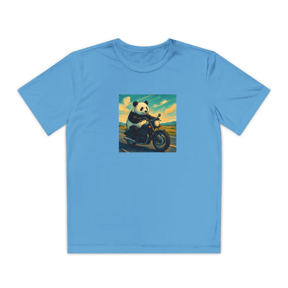 Panda Motorcycle Youth Tee | Fun Kids T-Shirt, Biker Vibes, Adventure Shirt, Gift for Young Riders, Trendy Casual Wear