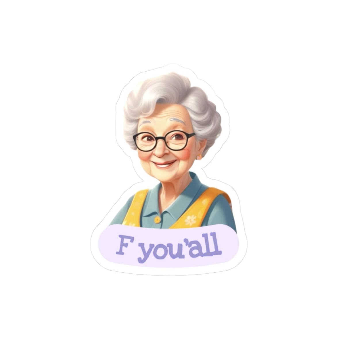 Funny Grandma Kiss-Cut Stickers, Cute Gifts for Grandparents, Fun Laptop Decals, Quirky Home Decor, Sassy Auto Stickers