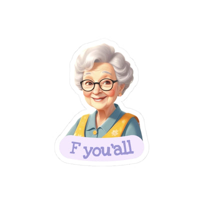 Funny Grandma Kiss-Cut Stickers, Cute Gifts for Grandparents, Fun Laptop Decals, Quirky Home Decor, Sassy Auto Stickers