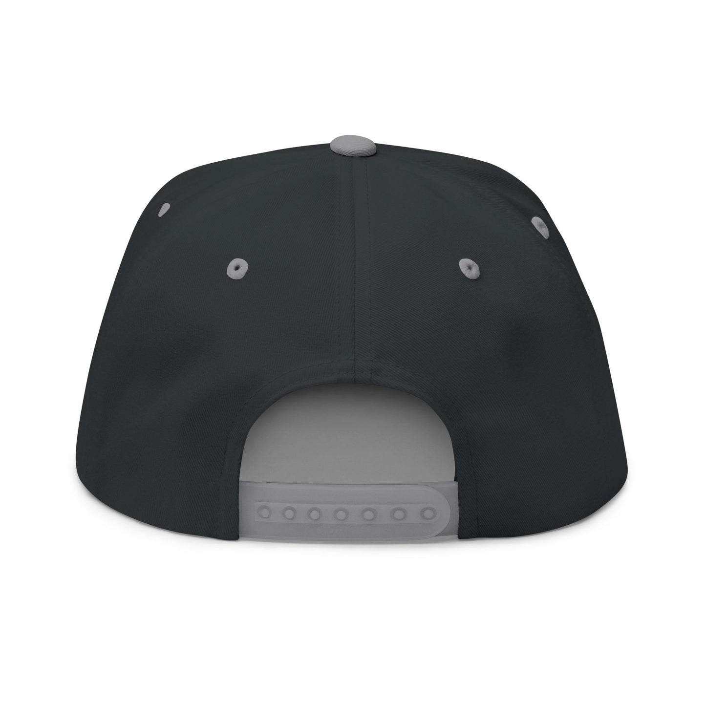 Stylish Embroidered Flat Bill Cap for Trendsetters, Adjustable Snapback