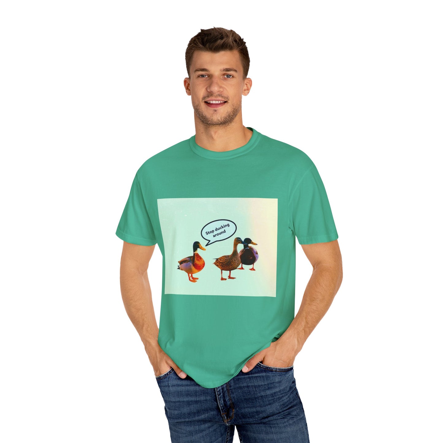 Quirky Duck Conversation T-shirt, Fun Graphic Tee