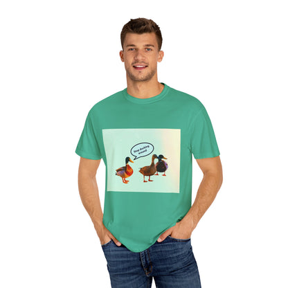 Quirky Duck Conversation T-shirt, Fun Graphic Tee