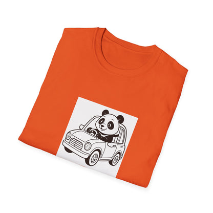 Cute Panda Driving T-Shirt, Funny Animal Tee, Gift for Animal Lovers, Birthday Present, Casual Wear