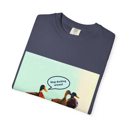 Quirky Duck Conversation T-shirt, Fun Graphic Tee