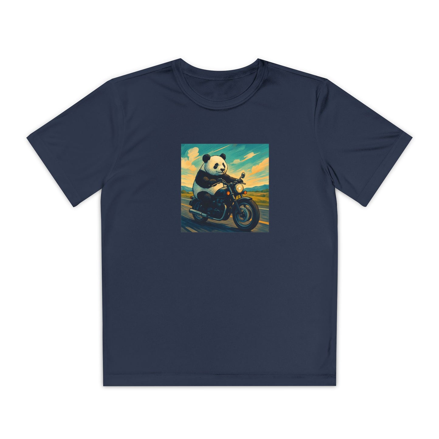 Panda Motorcycle Youth Tee | Fun Kids T-Shirt, Biker Vibes, Adventure Shirt, Gift for Young Riders, Trendy Casual Wear
