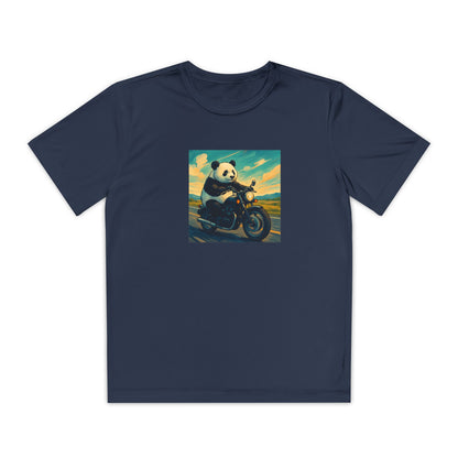 Panda Motorcycle Youth Tee | Fun Kids T-Shirt, Biker Vibes, Adventure Shirt, Gift for Young Riders, Trendy Casual Wear